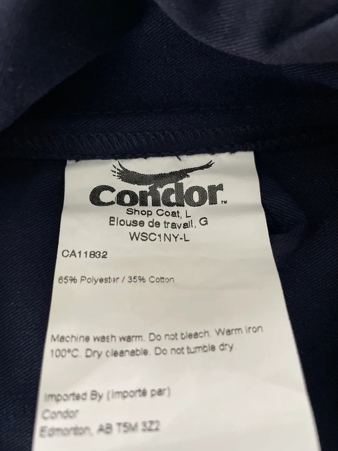 Condor Shop Coat - Navy Blue, Size Large thumbnail