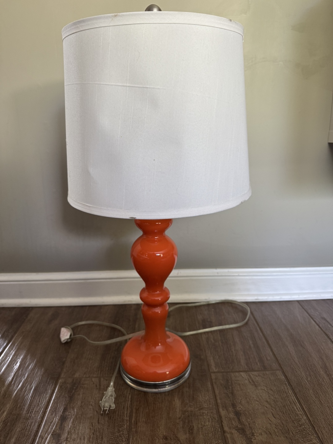 Orange Glass Table Lamps- 2 quantity