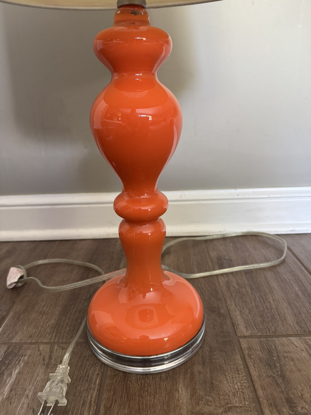 Orange Glass Table Lamps- 2 quantity - photo 2