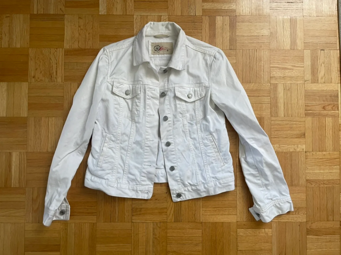 Levi's White Denim Jacket - Size Small thumbnail