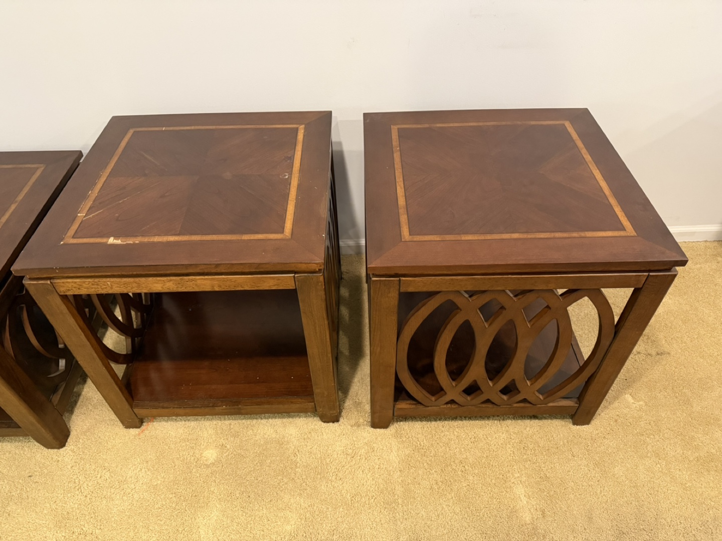 Coffee Table and End Table Set - Brown Wood - photo 5