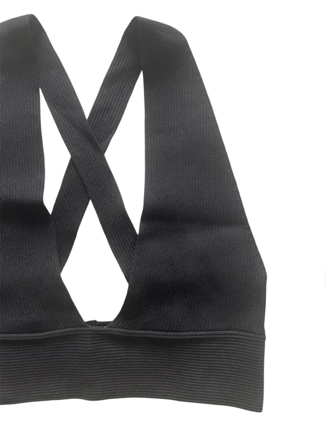 Zara Black Knit Crop Top Bralette - Size S image indicator(3)