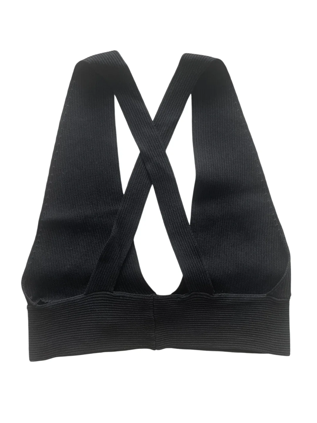 Zara Black Knit Crop Top Bralette - Size S image indicator(6)