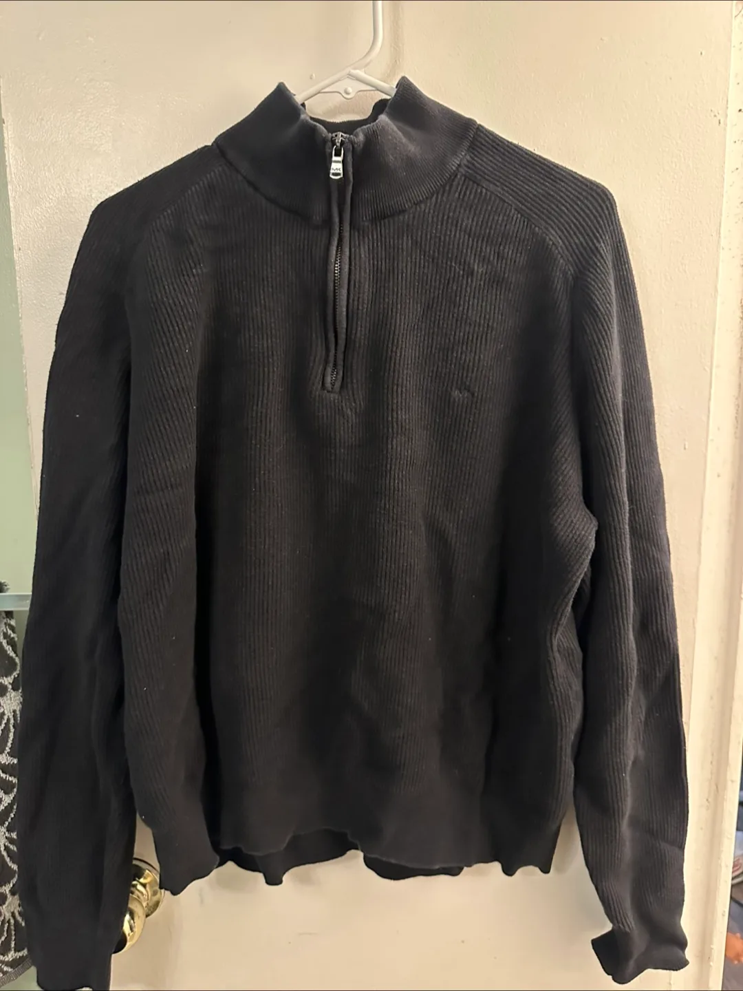 Michael Kors Black 1/4 Zip Sweater - XL thumbnail