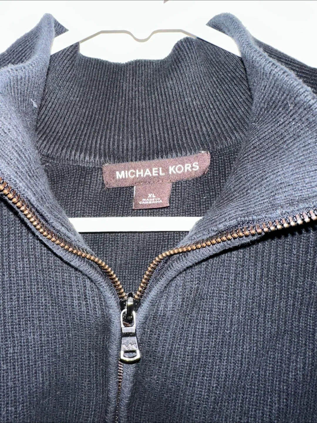Michael Kors Black 1/4 Zip Sweater - XL image indicator(2)