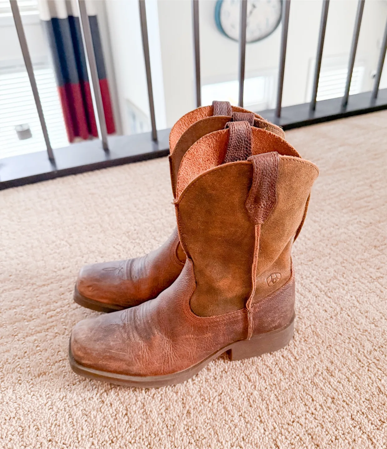 Kids Ariat Brown Leather Cowboy Boots