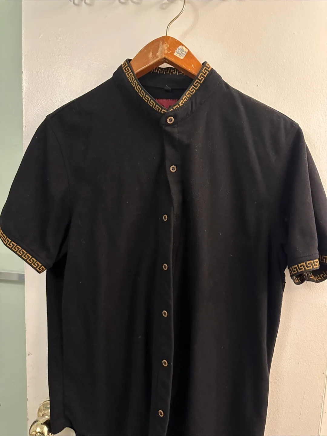 Black Short Sleeve Button Up Shirt thumbnail