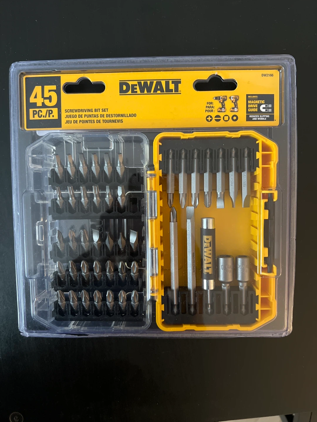 New DeWalt 45-Piece Screwdriving Bit Set