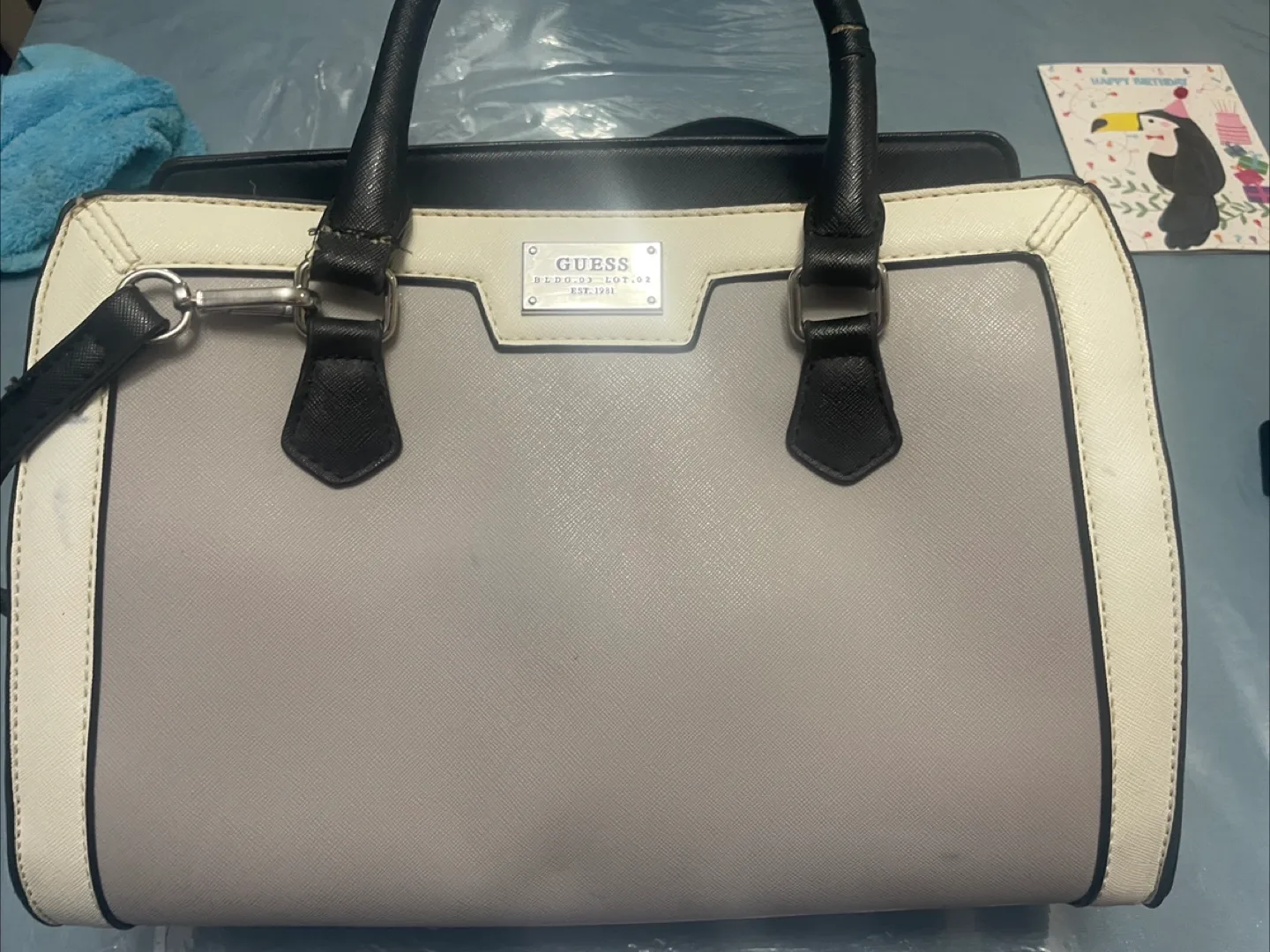 Guess Satchel Bag - Grey & Black image indicator(2)