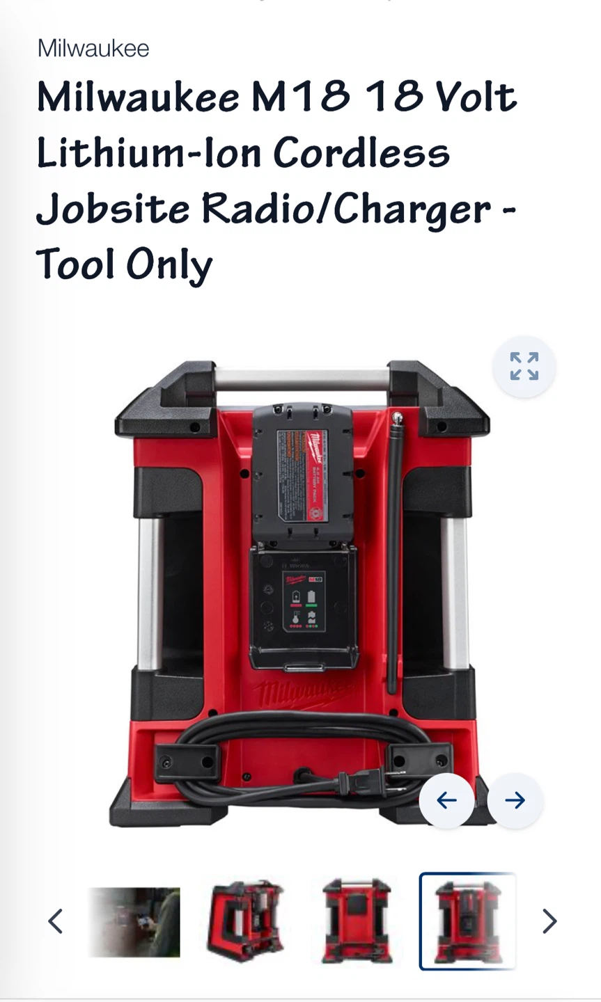 Milwaukee M18 Cordless Jobsite Radio/Charger