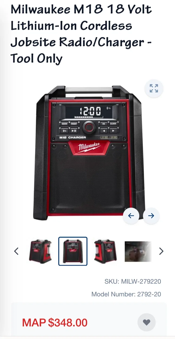 Milwaukee M18 Cordless Jobsite Radio/Charger image indicator(6)