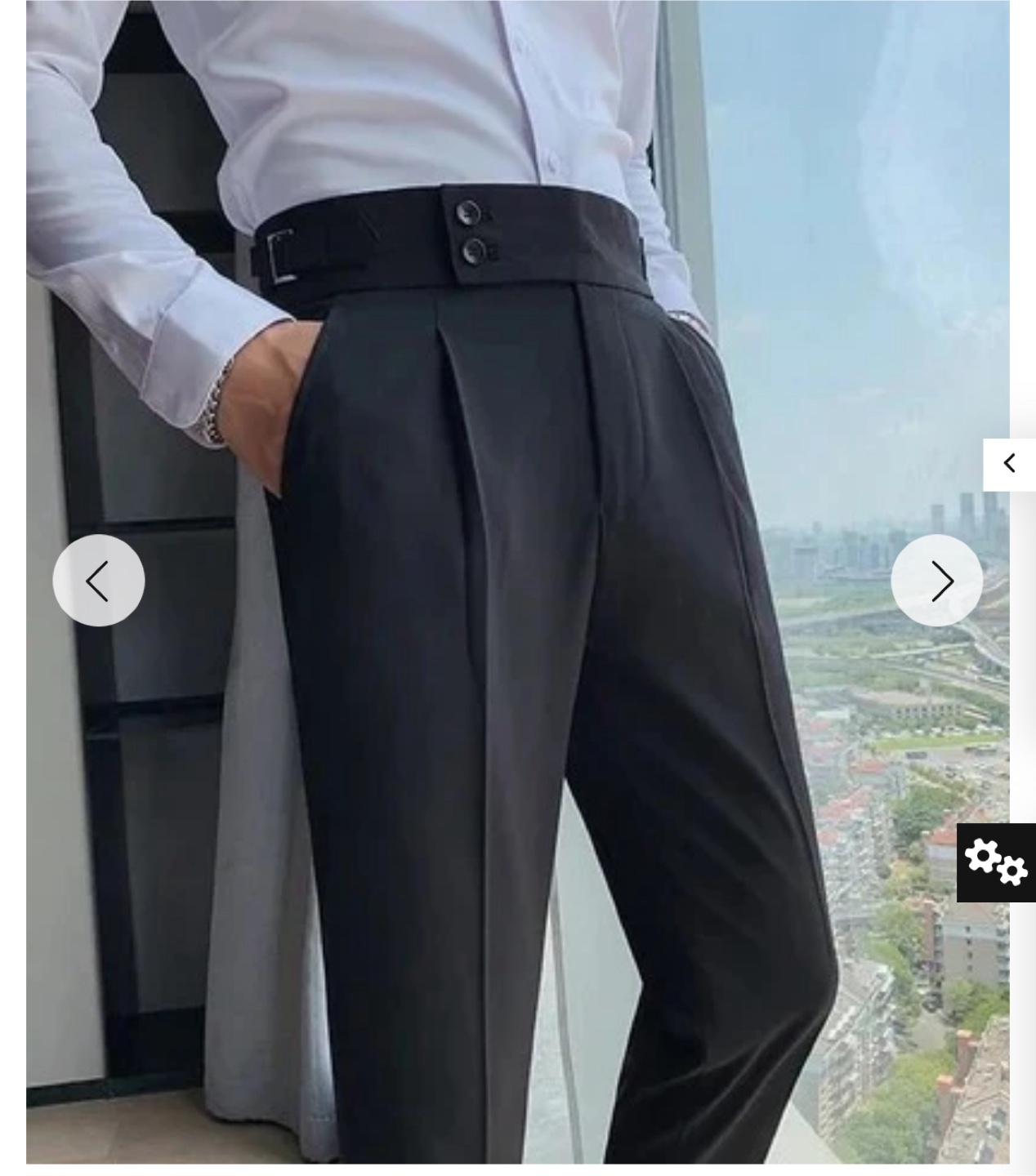 Black Italian Gurkha Pant - Size 30