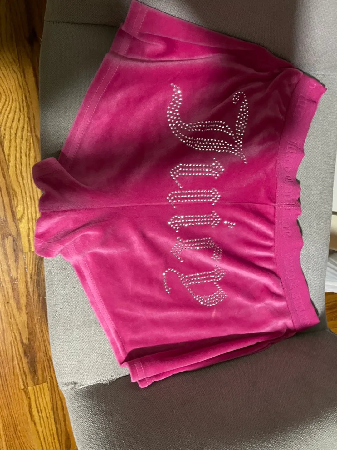 Juicy Couture Pink Velvet Shorts thumbnail