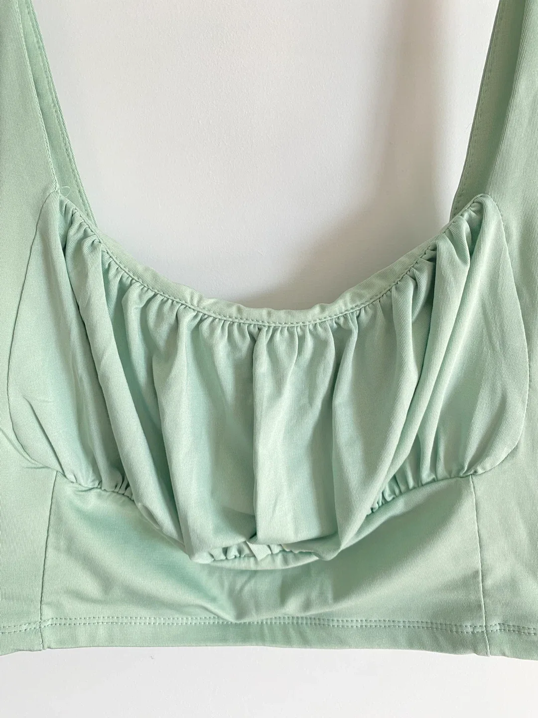 Ruched bust mint green top image indicator(2)