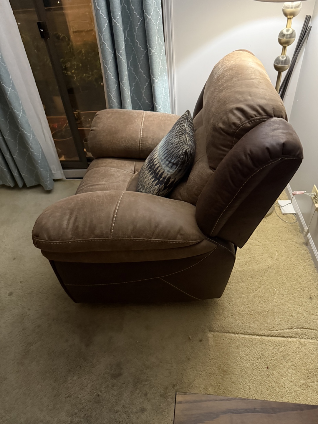 Brown Leather Recliner Chair - photo 2