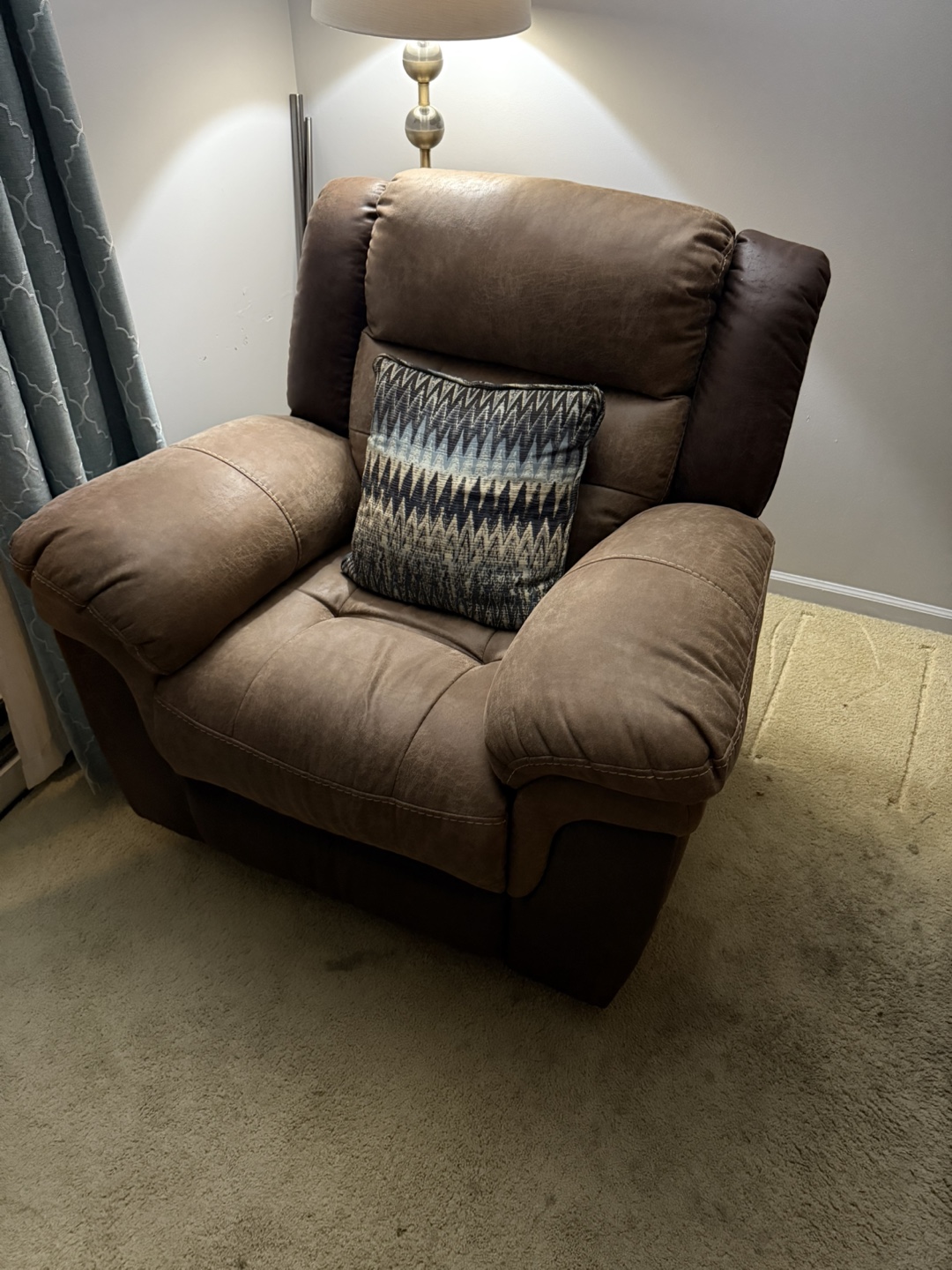 Brown Leather Recliner Chair