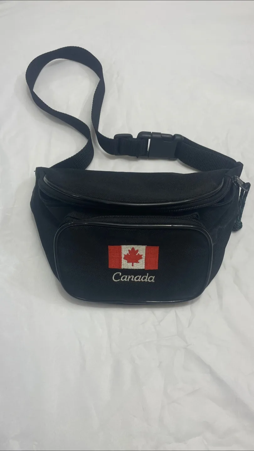 Canada Flag Black Fanny Pack thumbnail