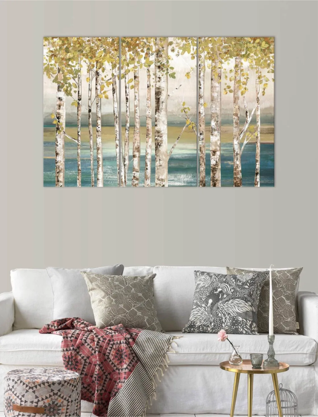 Birch tree wall art canvas image indicator(2)