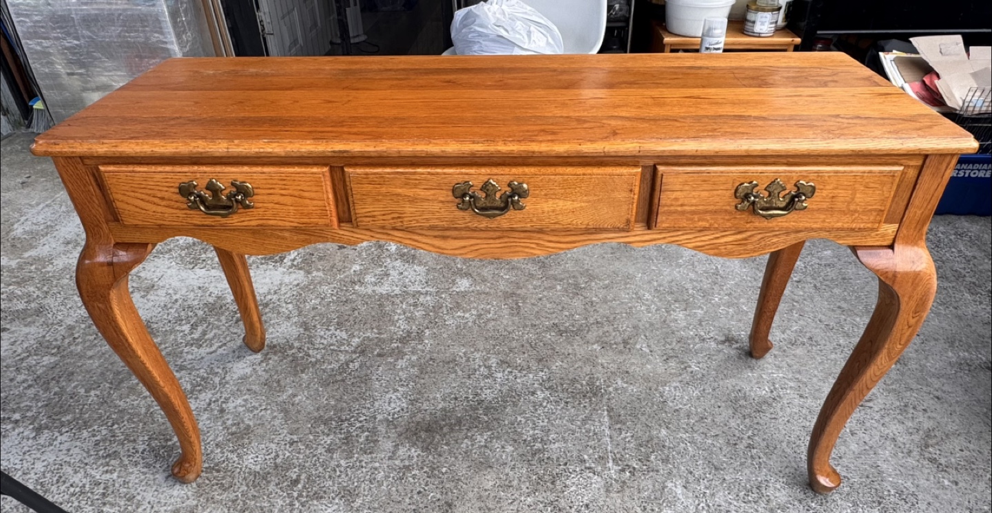 Vintage Oak Wood Desk - photo 2