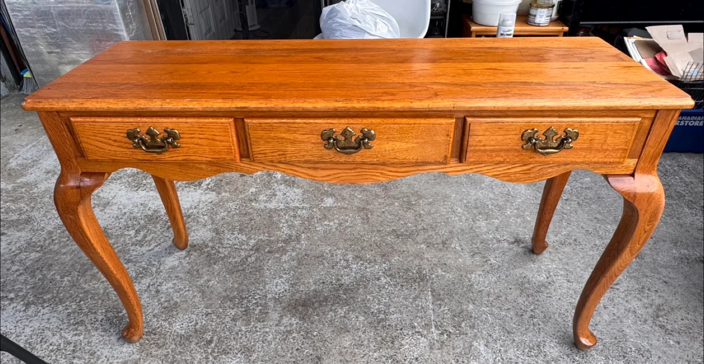 Vintage Oak Wood Desk image indicator(2)