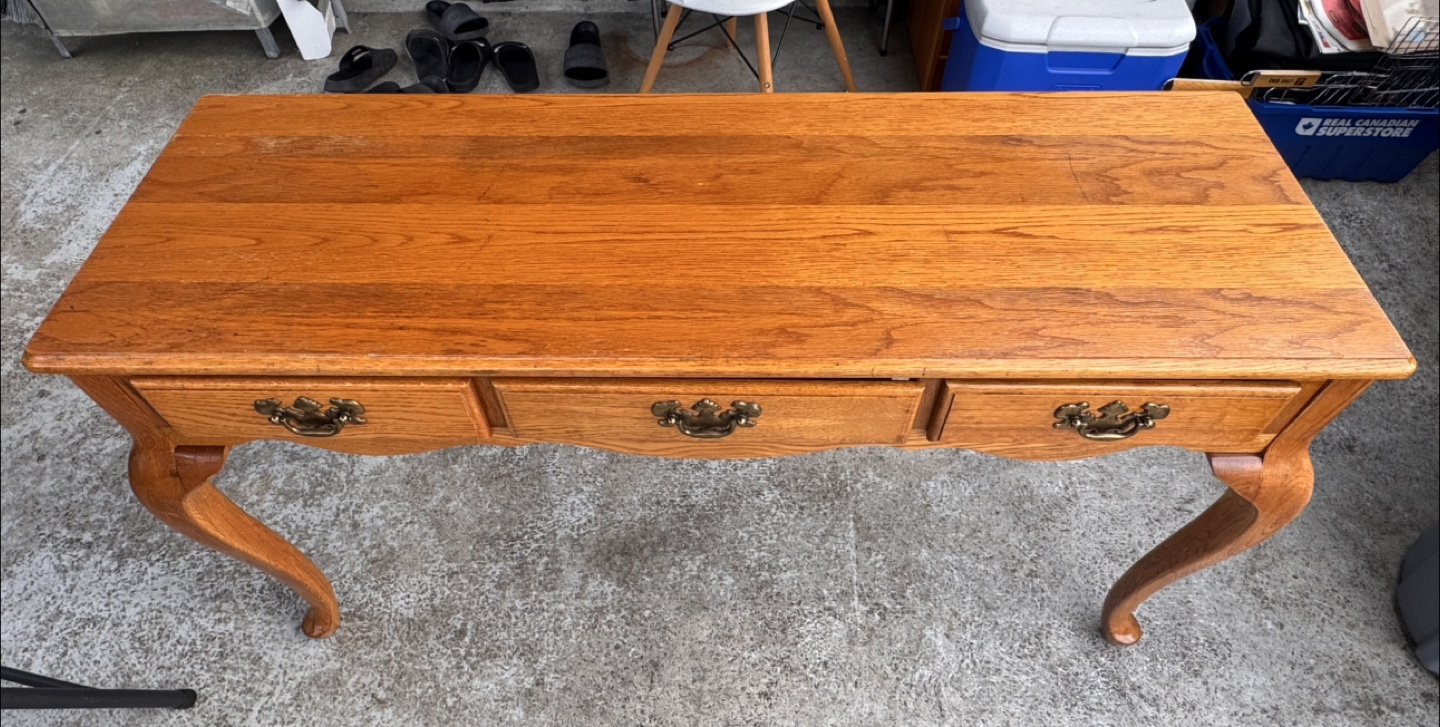 Vintage Oak Wood Desk