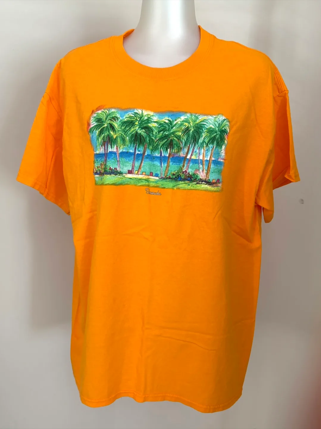 Gildan Bermuda Palm Tree T-Shirt - Size L thumbnail