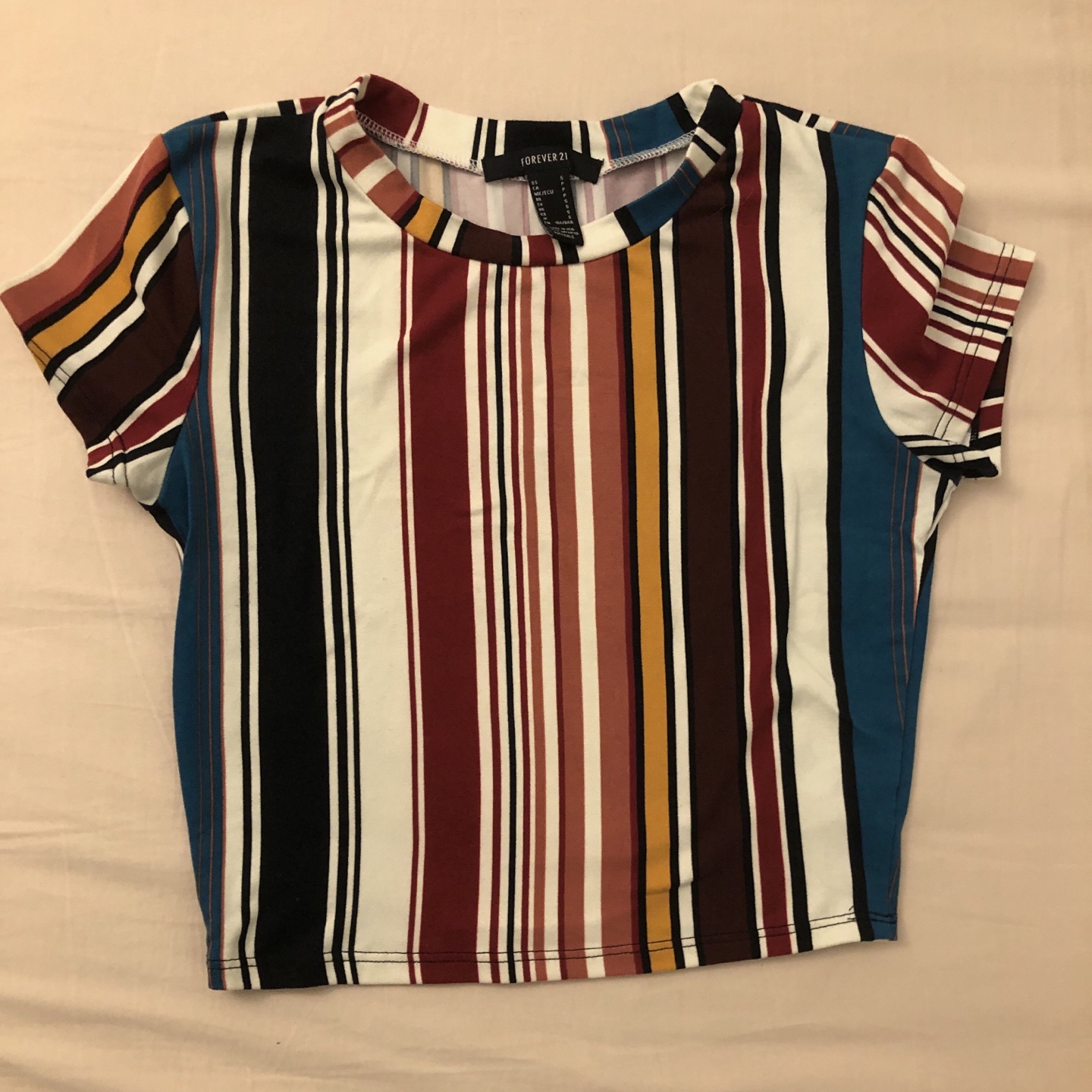 Forever 21 Striped Crop Top