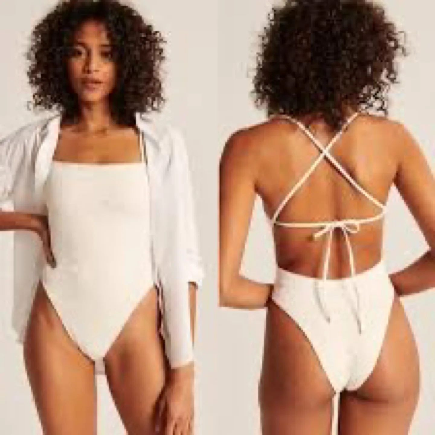 New Abercrombie & Fitch White Swimsuit Large thumbnail