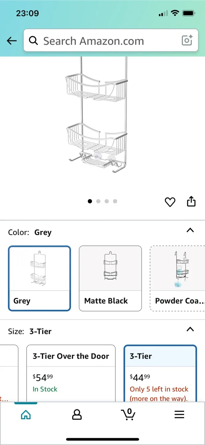 Better Livings Shower Caddy - Silver thumbnail