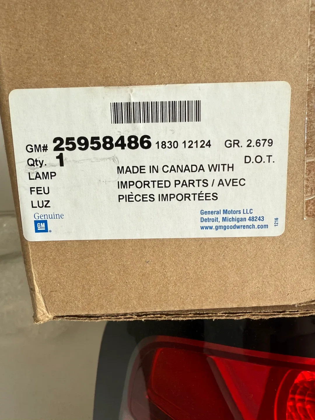 GM 25958486 Tail Light image indicator(5)