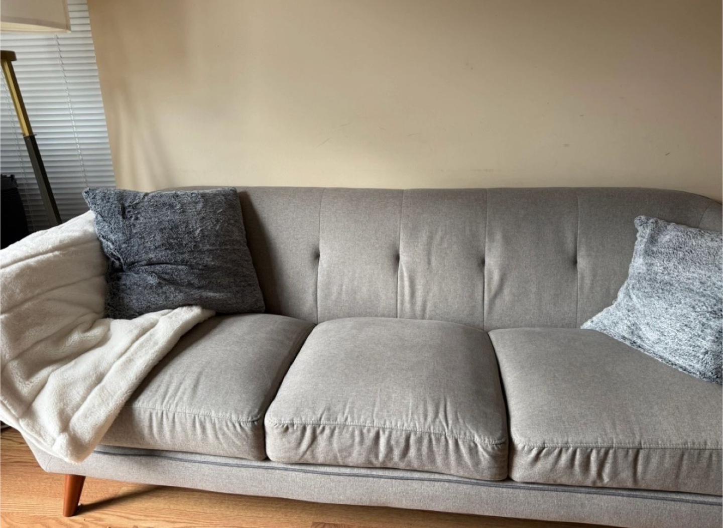 Grey Three-Seat Sofa - photo 4