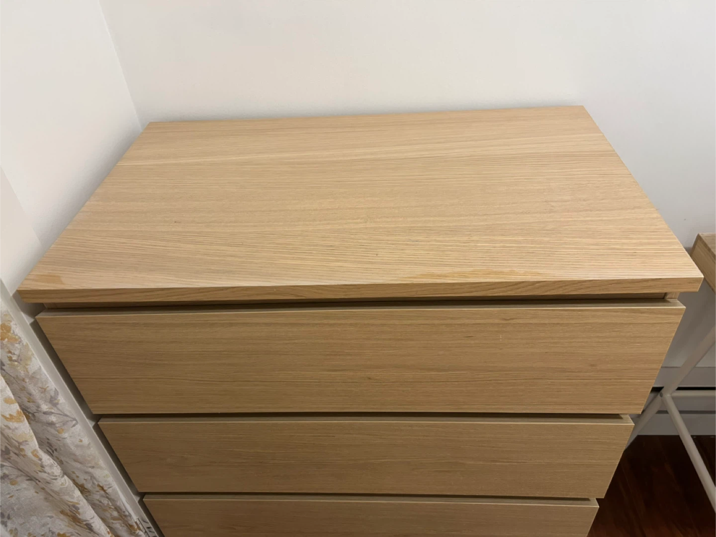 IKEA MALM 4-Drawer Chest - Light Brown - photo 2