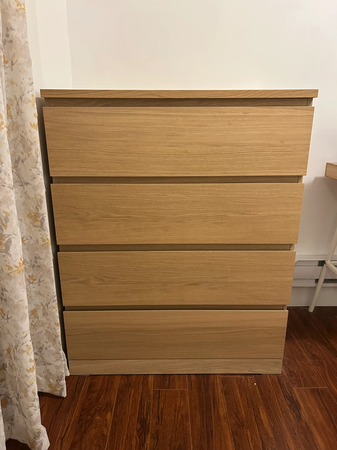 IKEA MALM 4-Drawer Chest - Light Brown