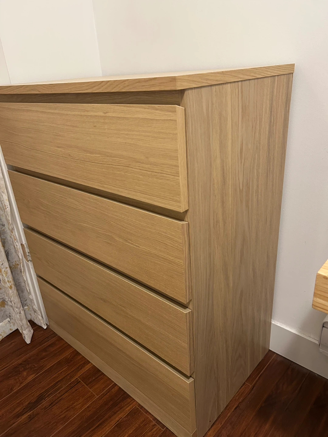 IKEA MALM 4-Drawer Chest - Light Brown - photo 3