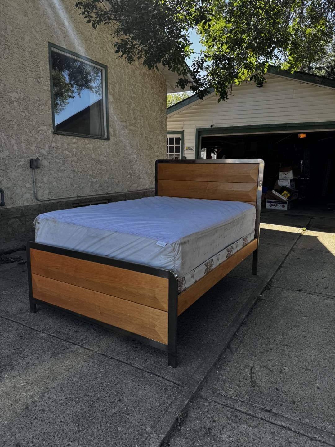Wood and Metal Bed Frame - photo 2
