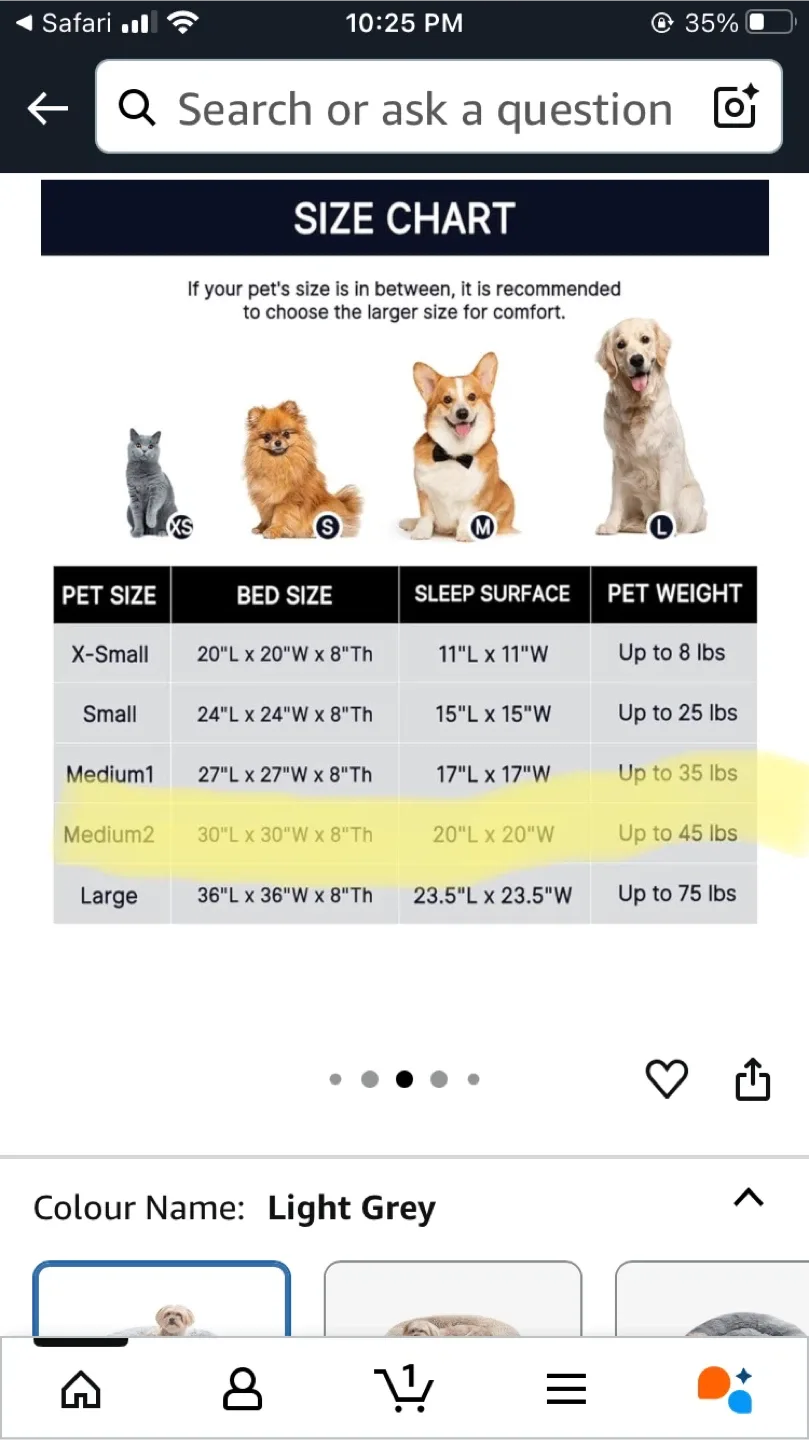 Light Grey Plush Calming Pet Bed (Medium) image indicator(3)