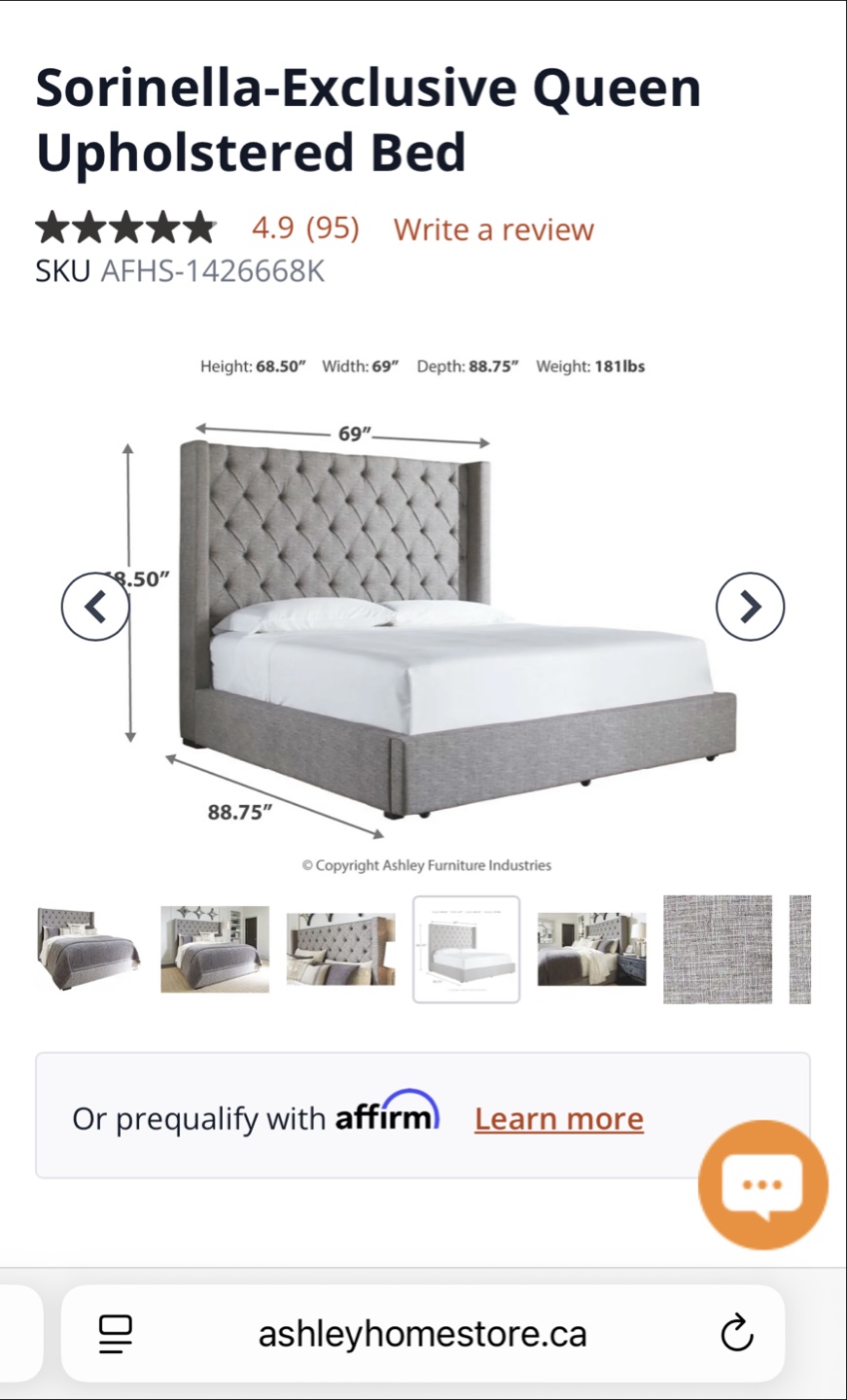 Need gone asap! Ashley Queen Upholstered Bed with Storage - photo 2