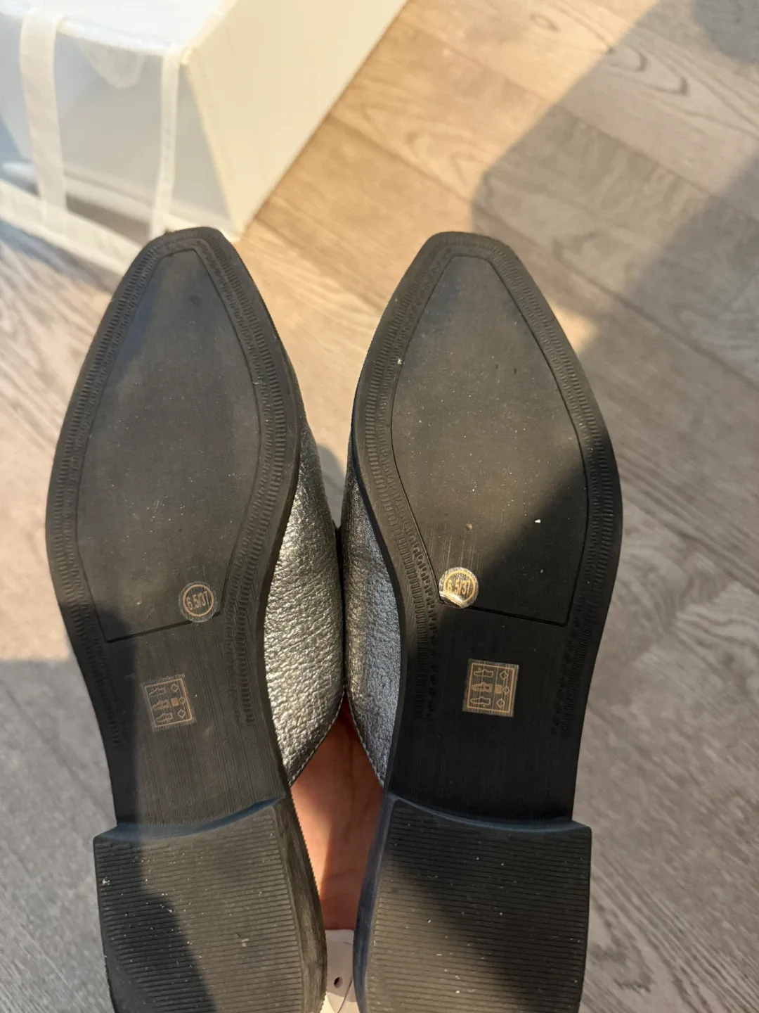 CL by Laundry Silver Mules - Size 6.5 image indicator(2)