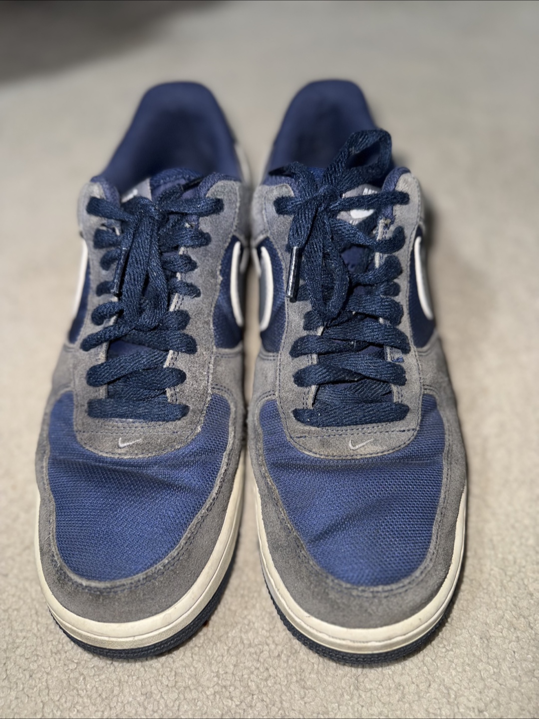 Nike Air Force 1 Shoes - Blue & Grey - photo 4
