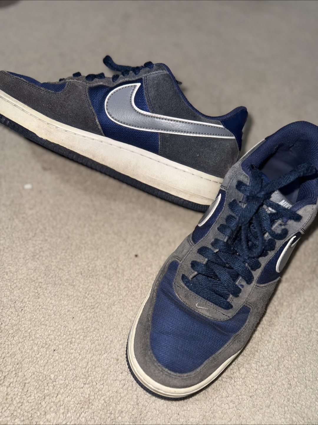 Nike Air Force 1 Shoes - Blue & Grey - photo 2