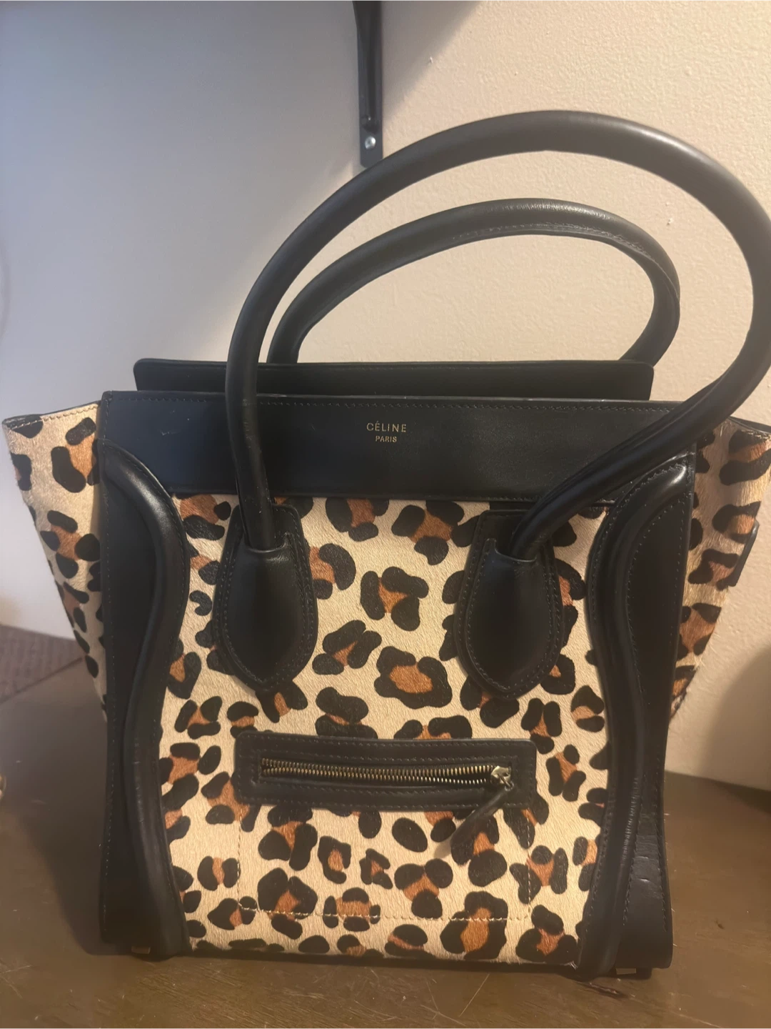 Celine Leopard Print Leather Handbag - photo 2