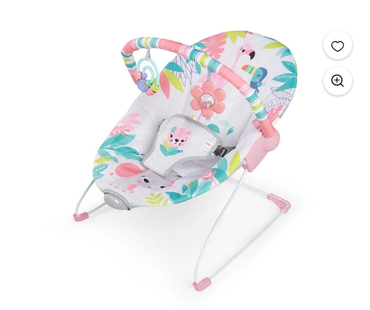 Bright Starts Flamingo Vibes Vibrating Bouncer - photo 2