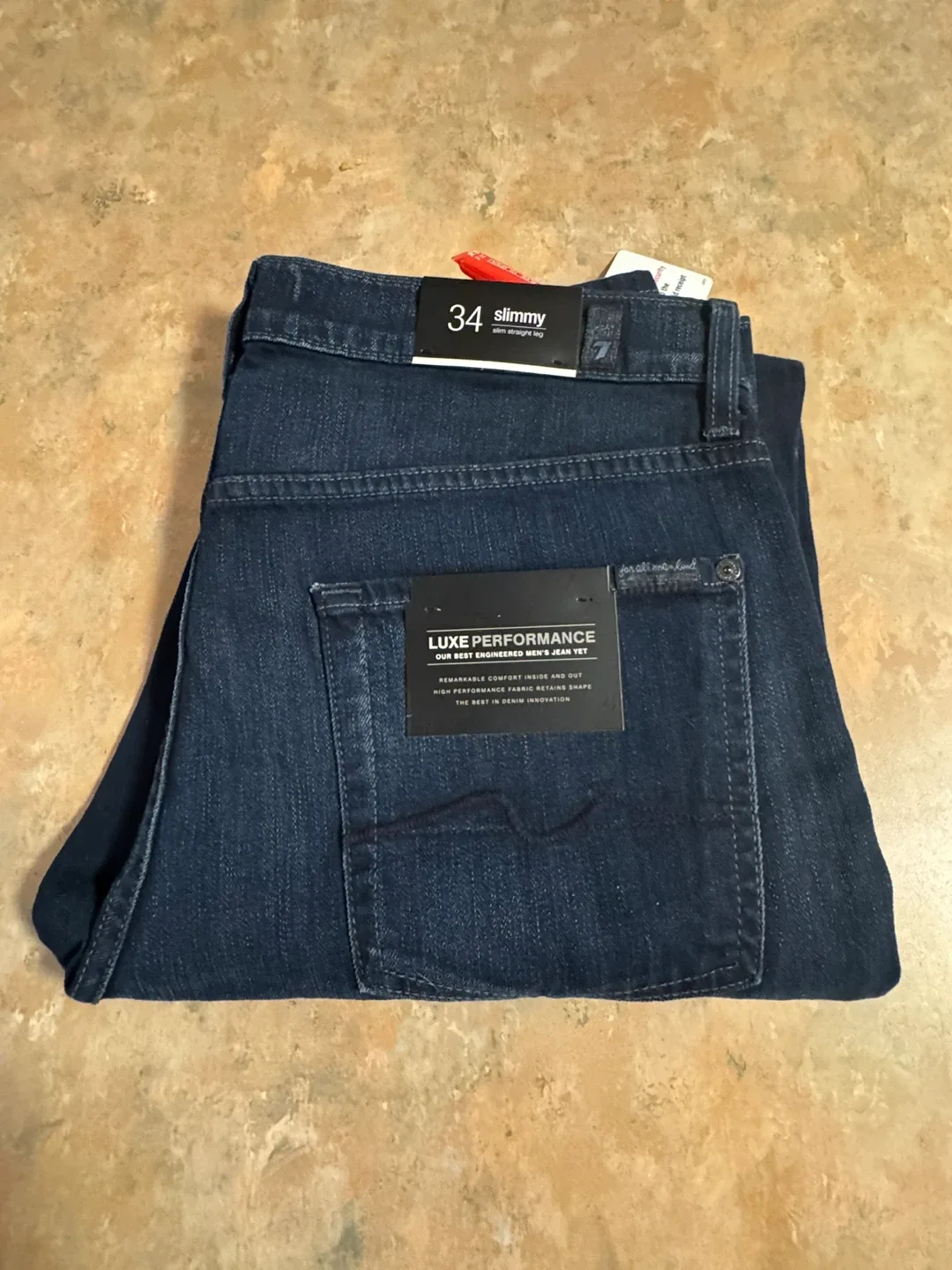 Men’s Jeans - 7 For All Mankind Slimmy Jeans - Size 34 thumbnail