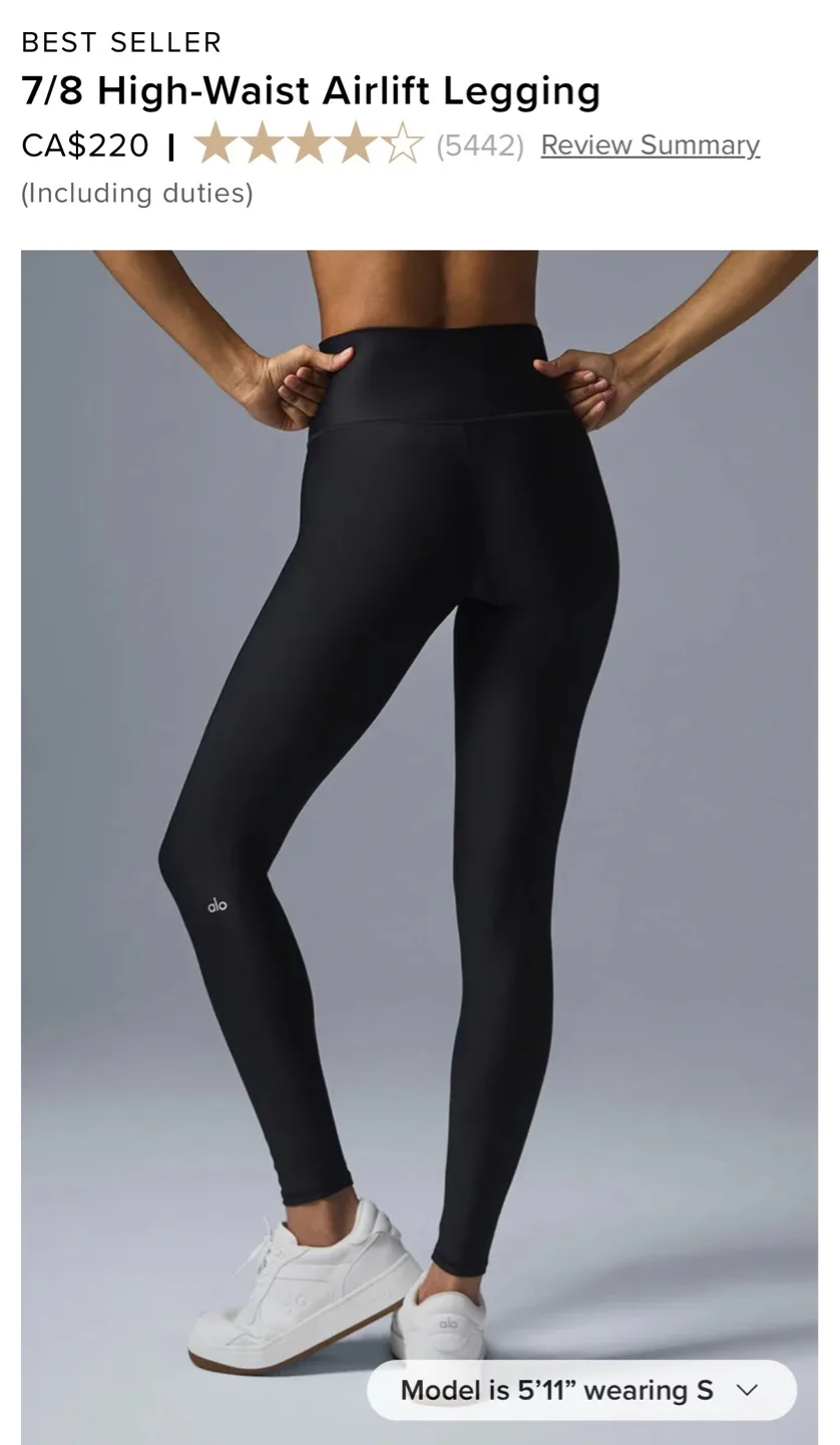 Alo Yoga Black Airlift Bra & Leggings Set - Black image indicator(4)