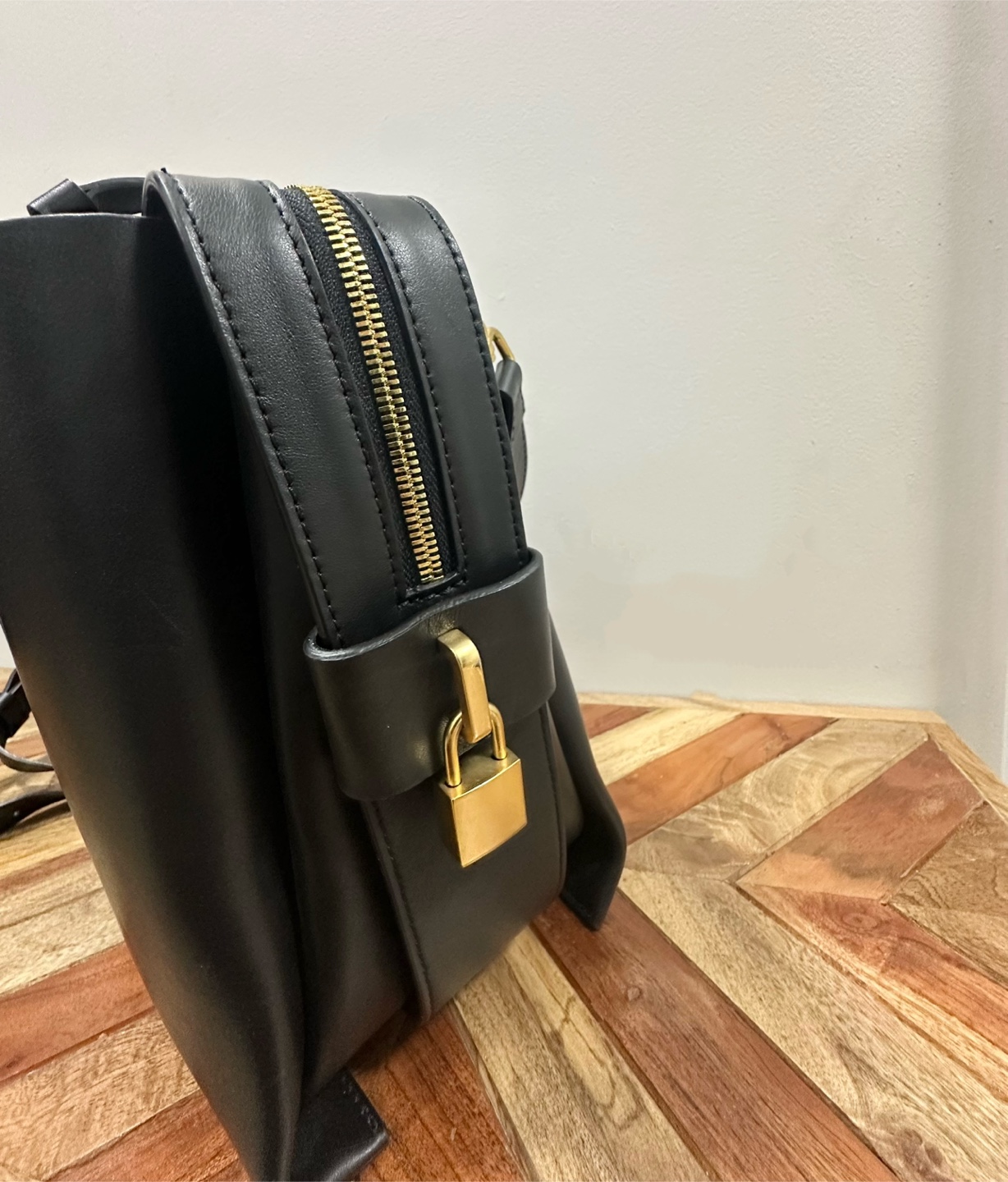 Black Genuine Leather Tote Bag - photo 3