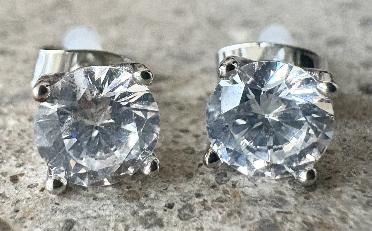 Mia Sarine Silver Plated Cubic Zirconia Earrings New - photo 2