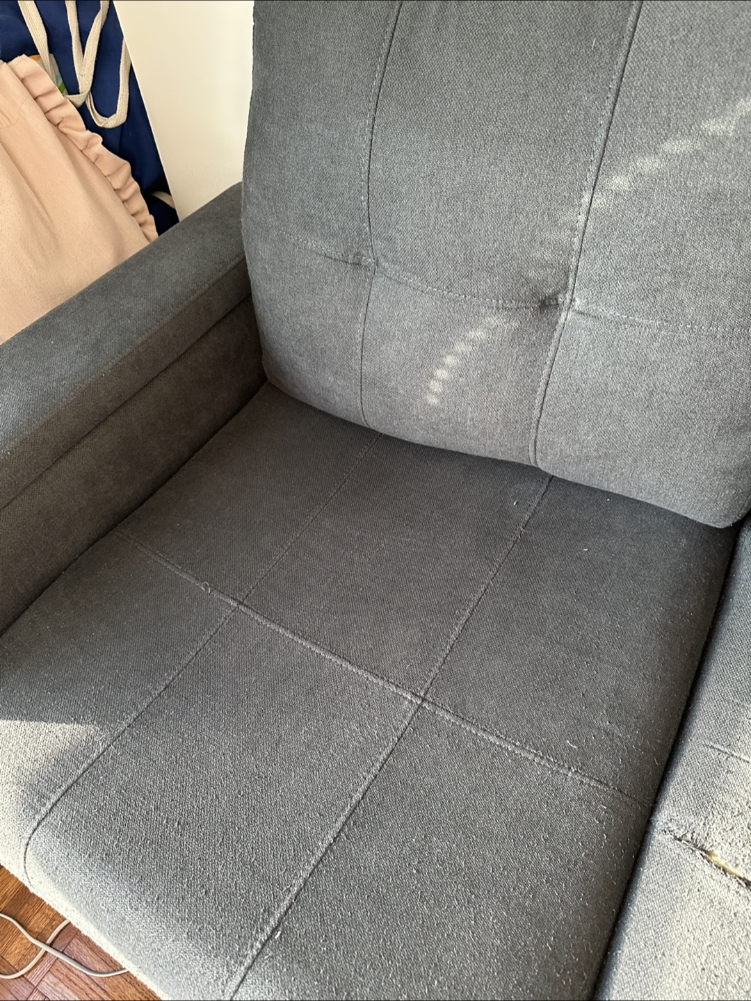 Gray Loveseat Sleeper Sofa with Ottoman - photo 4