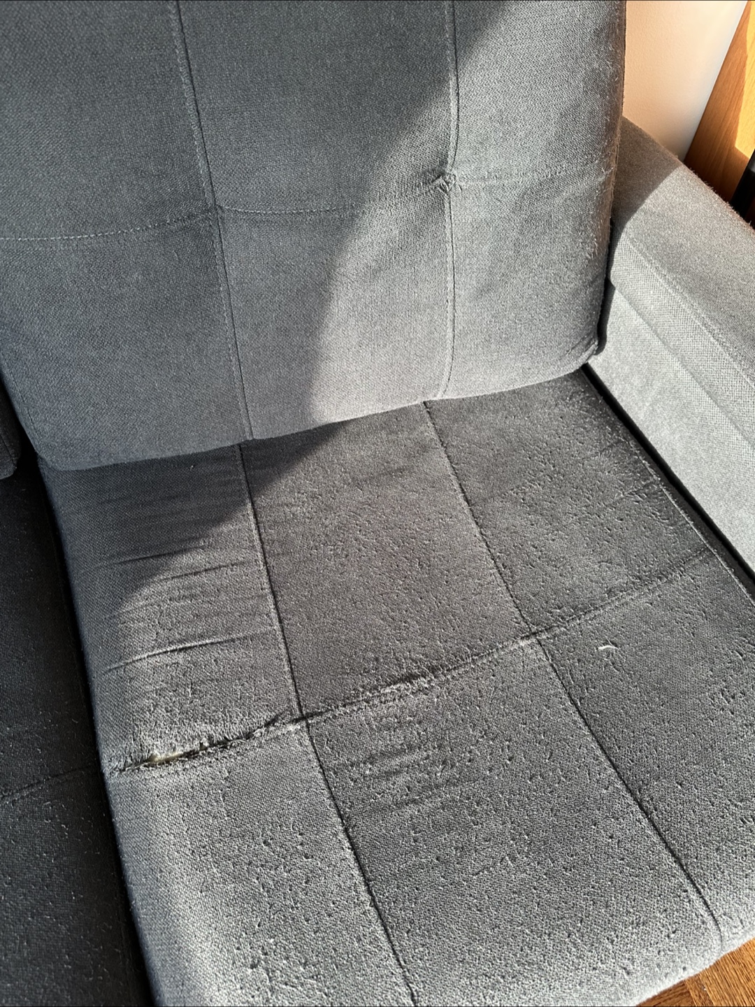 Gray Loveseat Sleeper Sofa with Ottoman - photo 3
