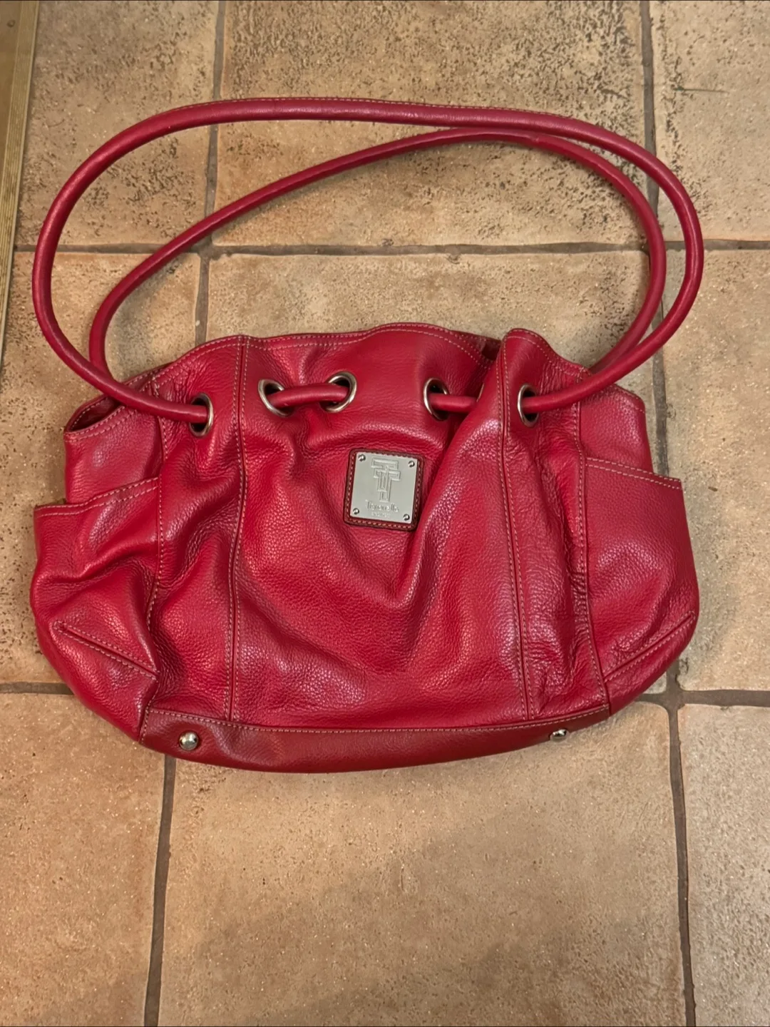 Tignanello Red Leather Handbag thumbnail