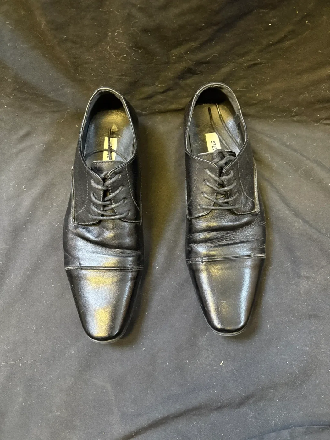 Steve Madden Black Leather Dress Shoes thumbnail